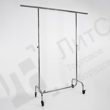 Стойка (вешало) напольная для магазина одежды, цвет хром ST012R50R/RR009