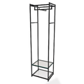 Стеллаж для одежды в стиле Лофт со стеклом AC2260-08(черн), Фото 2