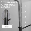 Стойка вешалка (вешало) металлическая напольная для одежды на колесах ST005, Фото 4
